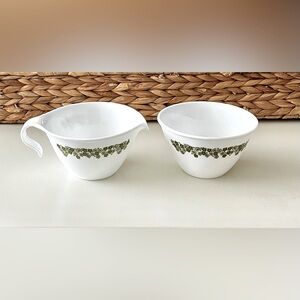 Vintage Corelle Spring  Blossom Crazy Daisy Sugar and Creamer